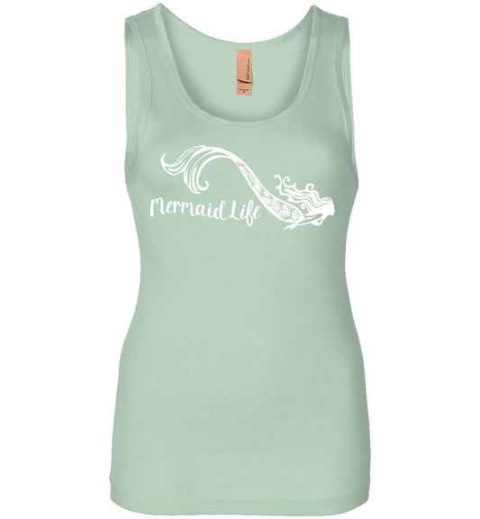 Mermaid Life womens  Tank TOP ocean summer beachwear - Inlumined Arts LLC