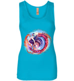 Mermaid Siren Fantasy Art Ocean Color Swirl Shirt  next level tank top