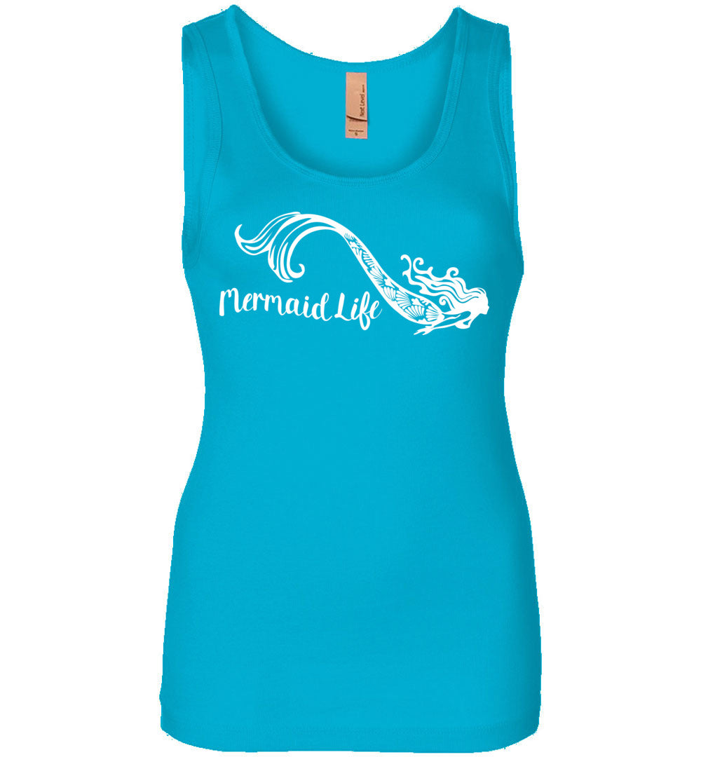 Mermaid Life womens  Tank TOP ocean summer beachwear - Inlumined Arts LLC