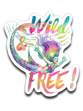 Wild and Free Sticker Decal - Inlumined Arts LLC
