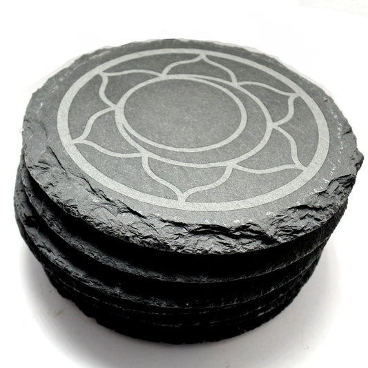 Set of 7 Slate Chakra Coasters