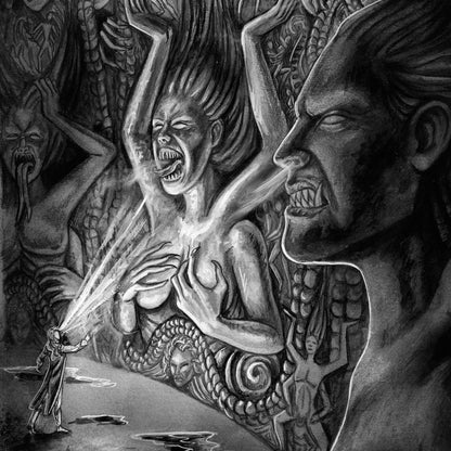LEAGUE OF ELDER  "Cylinderof Ugly Faces" ILLUSTRATION - Inlumined Arts LLC