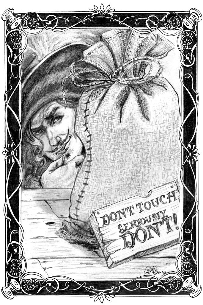 Shara and the Haunted Village Illustration Drawing #1 Darbignal &  The Bag - Inlumined Arts LLC