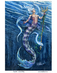 "Deep Blue" Merman Art Print
