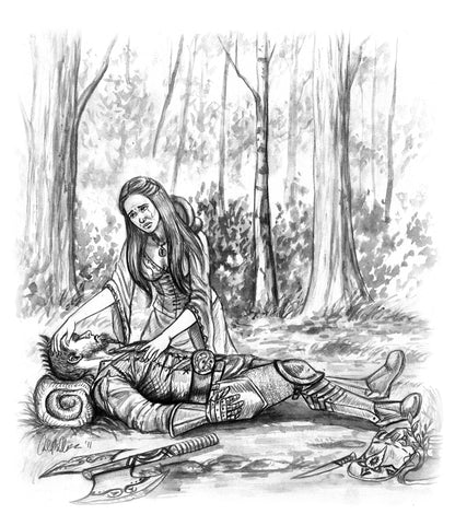 Tianna Comforts Bussi Shadow Over Shandahar Illustration - Inlumined Arts LLC