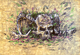 Inktober 2019 Marker Sketch #2 overgrown skull