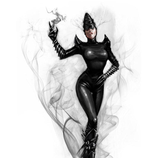 The Shadow Tech Goddess Sexy Sci-Fi Art Print - Inlumined Arts LLC