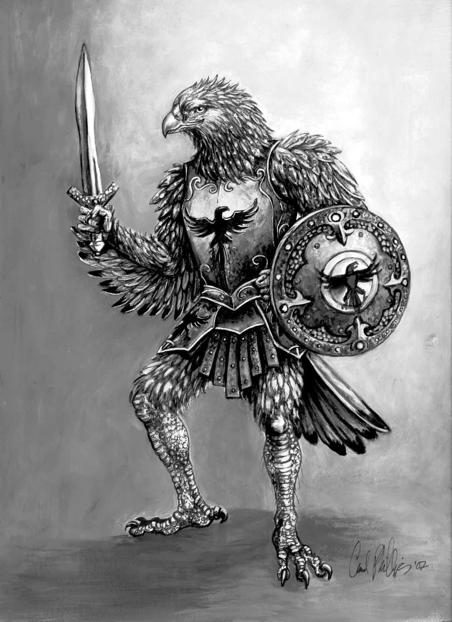 Tales Of Tamoor Bird Man Warriors Sketch Portfolio  Concept Set of 6 - Inlumined Arts LLC