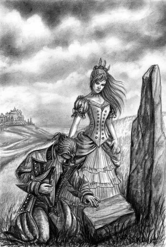 Lady jubilee's Grave LEAGUE OF ELDER ILLUSTRATION - Inlumined Arts LLC