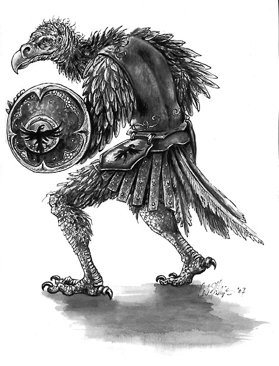 Tales Of Tamoor Bird Man Warriors Sketch Portfolio  Concept Set of 6 - Inlumined Arts LLC