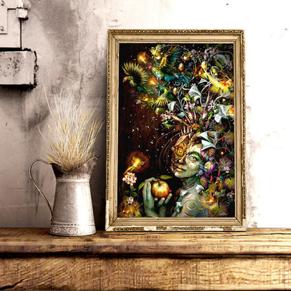 The Abundant Woman Imaginative Realism Art Print - Inlumined Arts LLC