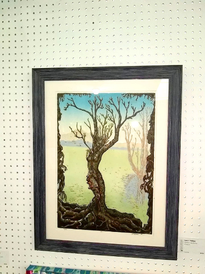 Original Fantasy ART Fairy  Tree DRYAD wood block Print - Inlumined Arts LLC