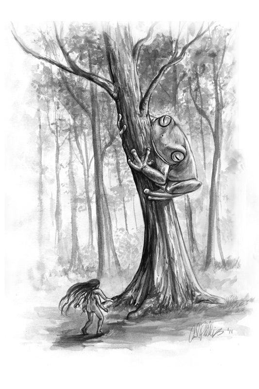 Bernie The frog  LEAGUE OF ELDER  ILLUSTRATION - Inlumined Arts LLC
