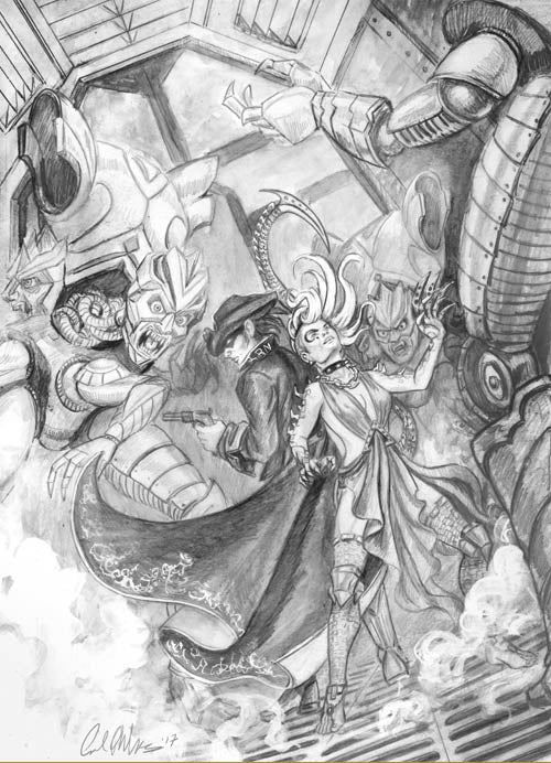 LEAGUE OF ELDER ILLUSTRATION  "Stenstrom and Kat" - Inlumined Arts LLC