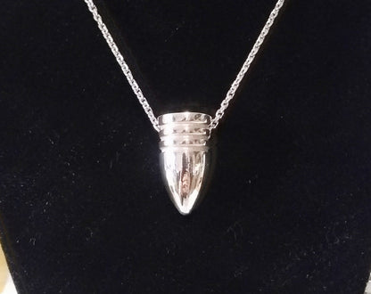 Sterling Silver Civil War Bullet Necklace