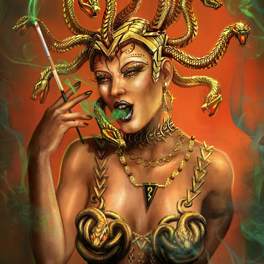 "Snake Head Whore"  League of Elder Sexy Woman Sci-fi Print