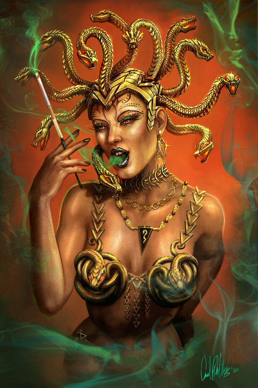"Snake Head Whore"  League of Elder Sexy Woman Sci-fi Print
