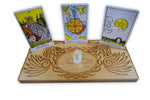 Altar Board Norse Ravens, Cherry Wood Tarot Card holder