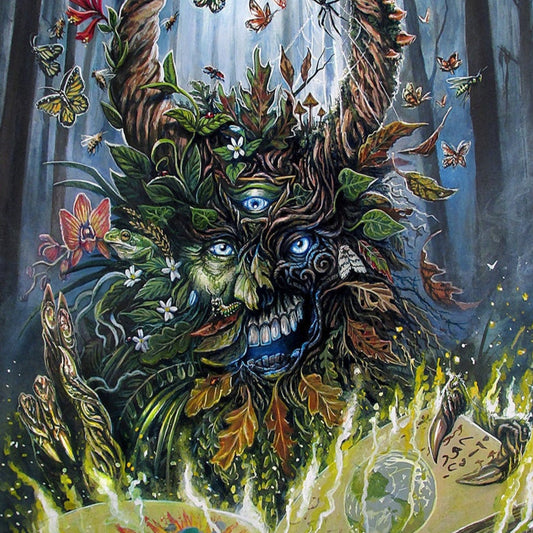 "The Guru" 78 Tarot GreenMan Art Print