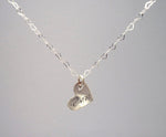 Sterling Silver Romantic Heart Charm Necklace Custom Initial Anniversary Valentines keepsake