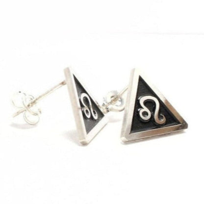 zodiac stud earrings silver .925