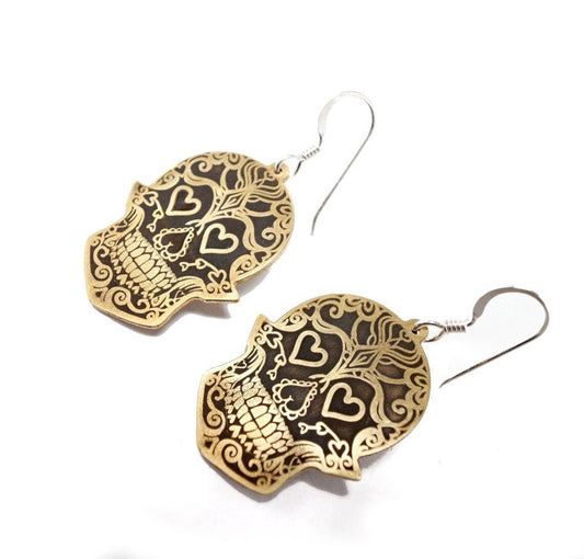sugar skull earrings