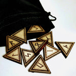 Norse Futhark triangle Pocket rune set