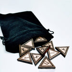 norse futhark triangle pocket rune set