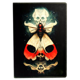Goth Skull Death's Head Moth Faux Leather Lined Dream Journal Diary Book