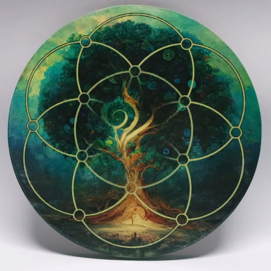 Tree of Life, full color Crystal Grid Layout Board  Seed of Life Sacred Geometry