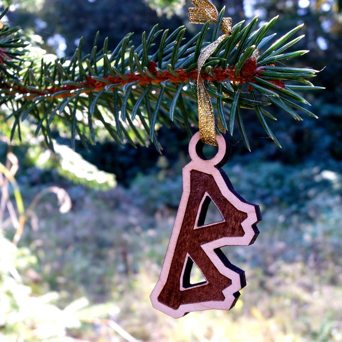 Viking norse  pagan Wooden futhark rune ornaments