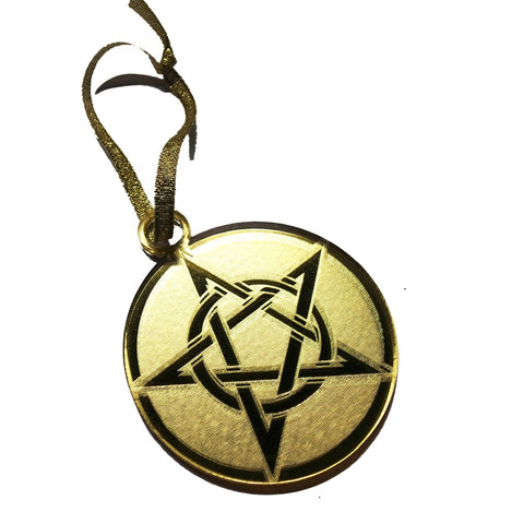 Pentacle Pentagram Star Holiday Yule Christmas ornament