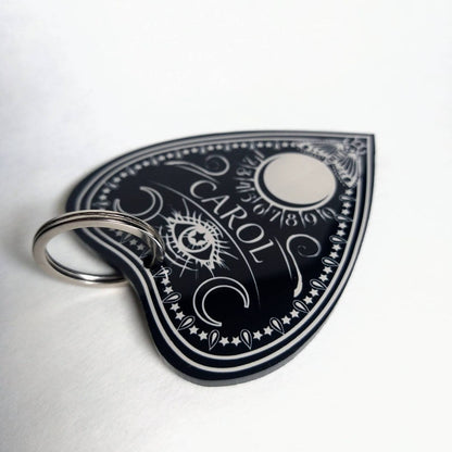Oujia planchette CUSTOM Word Name Keychain