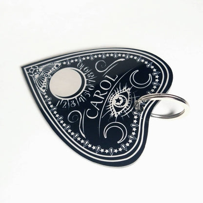 Oujia planchette CUSTOM Word Name Keychain