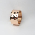 9mm Hammered copper ring