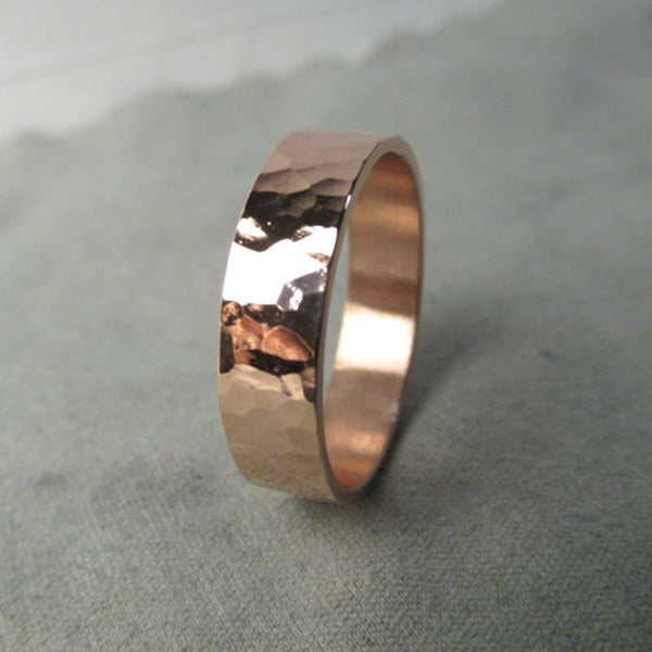 Handcrafted Hammered Copper Ring with newest Queensland Red Cedar Wood