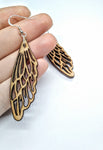 Beautiful Bohemian Sterling Silver Fairy Dragonfly Wing Earrings