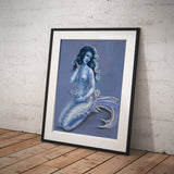 Vintage Mermaids Open Edtion Print Aquamarine