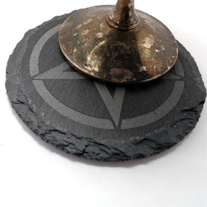 Set of 4 Slate Pentagram Coasters