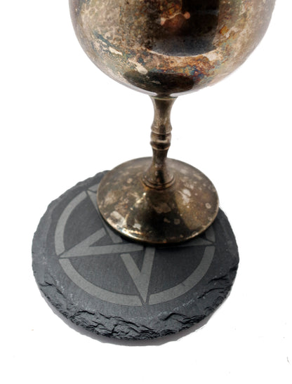 Set of 4 Slate Pentagram Coasters