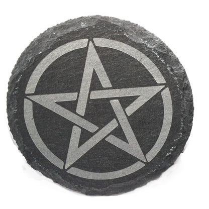 Set of 4 Slate Pentagram Coasters