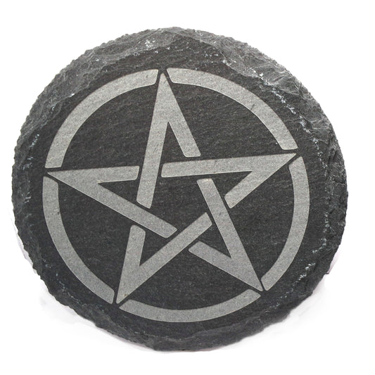 Set of 4 Slate Pentagram Coasters
